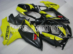 Suzuki GSXR600 GSXR750 2008-2010 Injection ABS Fairing - Factory Style - Black Yellow - MFS2441