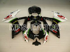 Suzuki GSXR600 GSXR750 2008-2010 Injection ABS Fairing - Monster - Black White - MFS2445