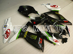 Suzuki GSXR600 GSXR750 2008-2010 Injection ABS Fairing - Monster - Black White - MFS2445