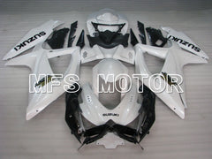 Suzuki GSXR600 GSXR750 2008-2010 Injection ABS Fairing - Factory Style - Black White - MFS2463