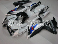 Suzuki GSXR600 GSXR750 2008-2010 Injection ABS Fairing - Factory Style - Black White - MFS2477