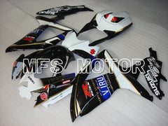 Suzuki GSXR600 GSXR750 2008-2010 Injection ABS verkleidung - VIRU - Schwarz Weiß - MFS2491