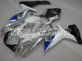 Suzuki GSXR600 GSXR750 2011-2024 Injection ABS verkleidung - Factory Style - Silber Weiß - MFS2518