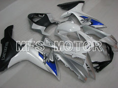 Suzuki GSXR600 GSXR750 2011-2024 Injection ABS verkleidung - Factory Style - Silber Weiß - MFS2518