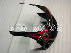 Carénage ABS Suzuki GSXR600 1997-2000 - Flamme - Noir Rouge - MFS2563