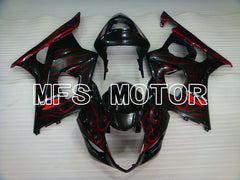 Suzuki GSXR1000 2003-2004 Injection ABS Fairing - Flame - Black Red - MFS2575