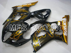 Suzuki GSXR1000 2003-2004 Injection ABS Fairing - Flame - Black Yellow - MFS2577