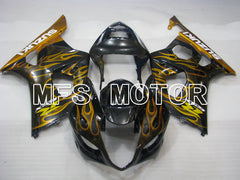 Suzuki GSXR1000 2003-2004 Injection ABS Fairing - Flame - Black Yellow - MFS2577