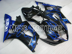 Suzuki GSXR1000 2003-2004 Injection ABS Fairing - Flame - Black Blue - MFS2579