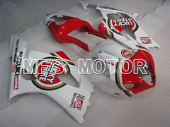 Carénage ABS injecté Suzuki GSXR1000 2003-2004 - Lucky Strike - Rouge Blanc - MFS2583