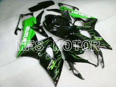 Suzuki GSXR1000 2005-2006 Injection ABS Fairing - Flame - Black Green - MFS2624