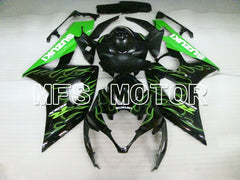 Suzuki GSXR1000 2005-2006 Injection ABS Fairing - Flame - Black Green - MFS2624