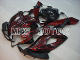 Carénage ABS injecté Suzuki GSXR1000 2005-2006 - Flamme - Noir Rouge - MFS2625