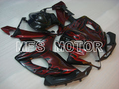 Suzuki GSXR1000 2005-2006 Injection ABS Fairing - Flame - Black Red - MFS2625