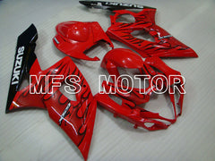 Suzuki GSXR1000 2005-2006 Injection ABS Fairing - Flame - Black Red - MFS2626