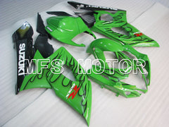 Suzuki GSXR1000 2005-2006 Injection ABS verkleidung - Flamme - Schwarz Grün - MFS2654