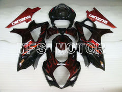 Suzuki GSXR1000 2007-2008 Injection ABS Fairing - Flame - Black Red - MFS2669