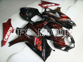 Suzuki GSXR1000 2007-2008 Injection ABS Fairing - Flame - Black Red - MFS2669
