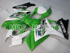 Carénage ABS injecté Suzuki GSXR1000 2007-2008 - Style usine - Blanc Vert - MFS2676