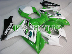 Carénage ABS injecté Suzuki GSXR1000 2007-2008 - Style usine - Blanc Vert - MFS2676