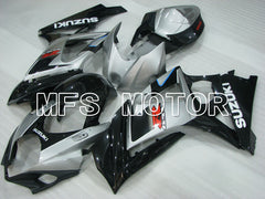 Suzuki GSXR1000 2007-2008 Injection ABS verkleidung - Factory Style - Schwarz Silber - MFS2700