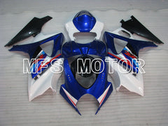 Suzuki GSXR1000 2007-2008 Injection ABS verkleidung - Factory Style - Weiß Blau - MFS2706