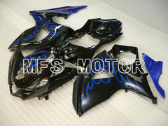 Suzuki GSXR1000 2009-2016 Injection ABS Fairing - Flame - Black Blue - MFS2717
