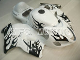 Carénage ABS injecté Suzuki GSXR1300 Hayabusa 1999-2007 - Flamme - Noir Blanc - MFS2800