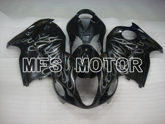 Suzuki GSXR1300 Hayabusa 1999-2007 Injection ABS Fairing - Flame - Black White - MFS2802
