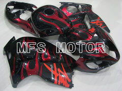 Suzuki GSXR1300 Hayabusa 1999-2007 Injection ABS Fairing - Flame - Black Red - MFS2807