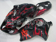 Suzuki GSXR1300 Hayabusa 1999-2007 Injection ABS Fairing - Flame - Black Red - MFS2807