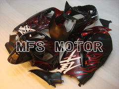 Suzuki GSXR1300 Hayabusa 1999-2007 Injection ABS verkleidung - Flamme - Schwarz Rot - MFS2808