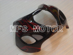 Suzuki GSXR1300 Hayabusa 1999-2007 Injection ABS verkleidung - Flamme - Schwarz Rot - MFS2808