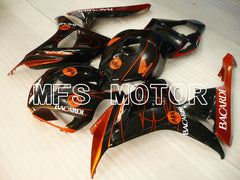 Carénage ABS injecté Honda CBR1000RR 2006-2007 - BACARDI - Noir Orange - MFS2862
