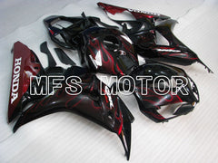 Honda CBR1000RR 2006-2007 Injection ABS Fairing - Flame - Black Red - MFS2881
