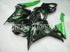 Honda CBR1000RR 2006-2007 Injection ABS Fairing - Flame - Black Green - MFS2882