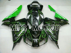 Honda CBR1000RR 2006-2007 Injection ABS Fairing - Flame - Black Green - MFS2882