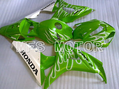 Honda CBR1000RR 2006-2007 Injection ABS Fairing - Flame - White Green - MFS2919