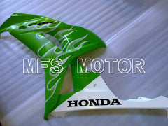 Honda CBR1000RR 2006-2007 Injection ABS Fairing - Flame - White Green - MFS2919