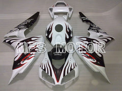 Carénage ABS injecté Honda CBR1000RR 2006-2007 - Flamme - Noir Blanc - MFS2933