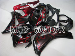Carénage ABS injecté Honda CBR1000RR 2008-2011 - Flamme - Rouge Noir - MFS2948