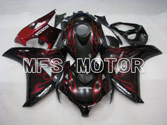 Carénage ABS injecté Honda CBR1000RR 2008-2011 - Flamme - Rouge Noir - MFS2948