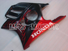 Honda CBR600 F3 1997-1998 Injection ABS Fairing - Flame - Black Red - MFS3058