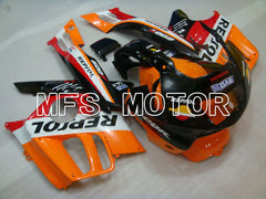 Honda CBR600 F3 1995-1996 Injection ABS verkleidung - Repsol - Schwarz Orange Rot - MFS3054