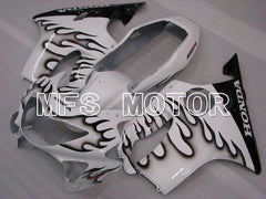 Honda CBR600 F4 1999-2000 Injection ABS Fairing - Flame - Black White - MFS3143