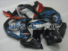 Honda CBR900RR 954 2002-2003 Injection ABS verkleidung - Flamme - Schwarz Blau - MFS3227