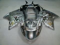 Honda CBR1100XX 1996-2007 Injection ABS verkleidung - Flamme - Silber - MFS3250