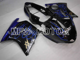 Honda CBR1100XX 1996-2007 Injection ABS verkleidung - Flamme - Schwarz Blau - MFS3261