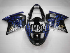 Honda CBR1100XX 1996-2007 Injection ABS verkleidung - Flamme - Schwarz Blau - MFS3261