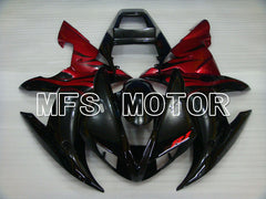 Yamaha YZF-R1 2002-2003 Injection ABS Fairing - Factory Style - Black Red wine color - MFS3352